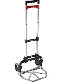 Magna Cart Personal 150 lb Capacity Aluminum Folding Hand Truck (Black/Red)