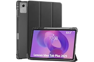 ProCase Smart Case for Lenovo Idea Tab Plus 12.1 Inch 2025, Slim Light Cover Trifold Stand Hard Shell Folio Smart Protective 