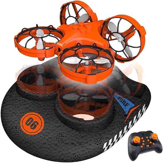 RC TECNIC Remote Control Hovercraft 3 in 1 Vehicle (Land, Water and