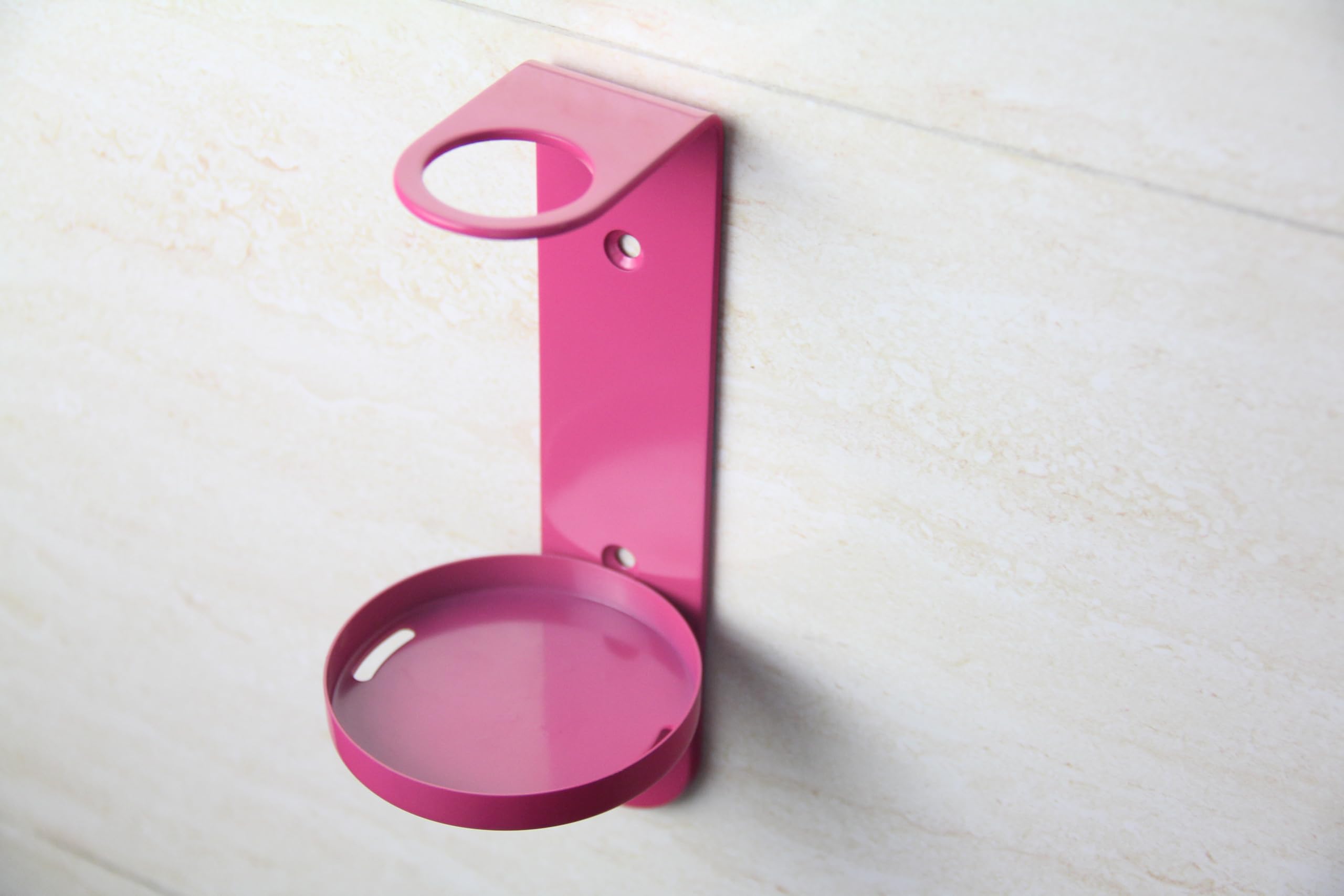 WALL MOUNT 500ML SINGLE DISPENSER PINK CHROME HOLDER