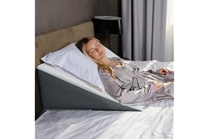 KÖLBS Kolbs Bed Wedge Pillow Chic Jacquard Cover for Sleeping and Acid Reflux, Heartburn 12" Height