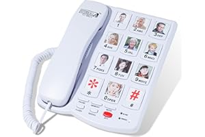Future Call FC-0613 Big Button Phone for Seniors, Landline Phone for Elderly, Best Landline Phones for Seniors, Senior Phone, Telephones for Hearing Impaired, Phones for Elderly, 10 Picture Keys