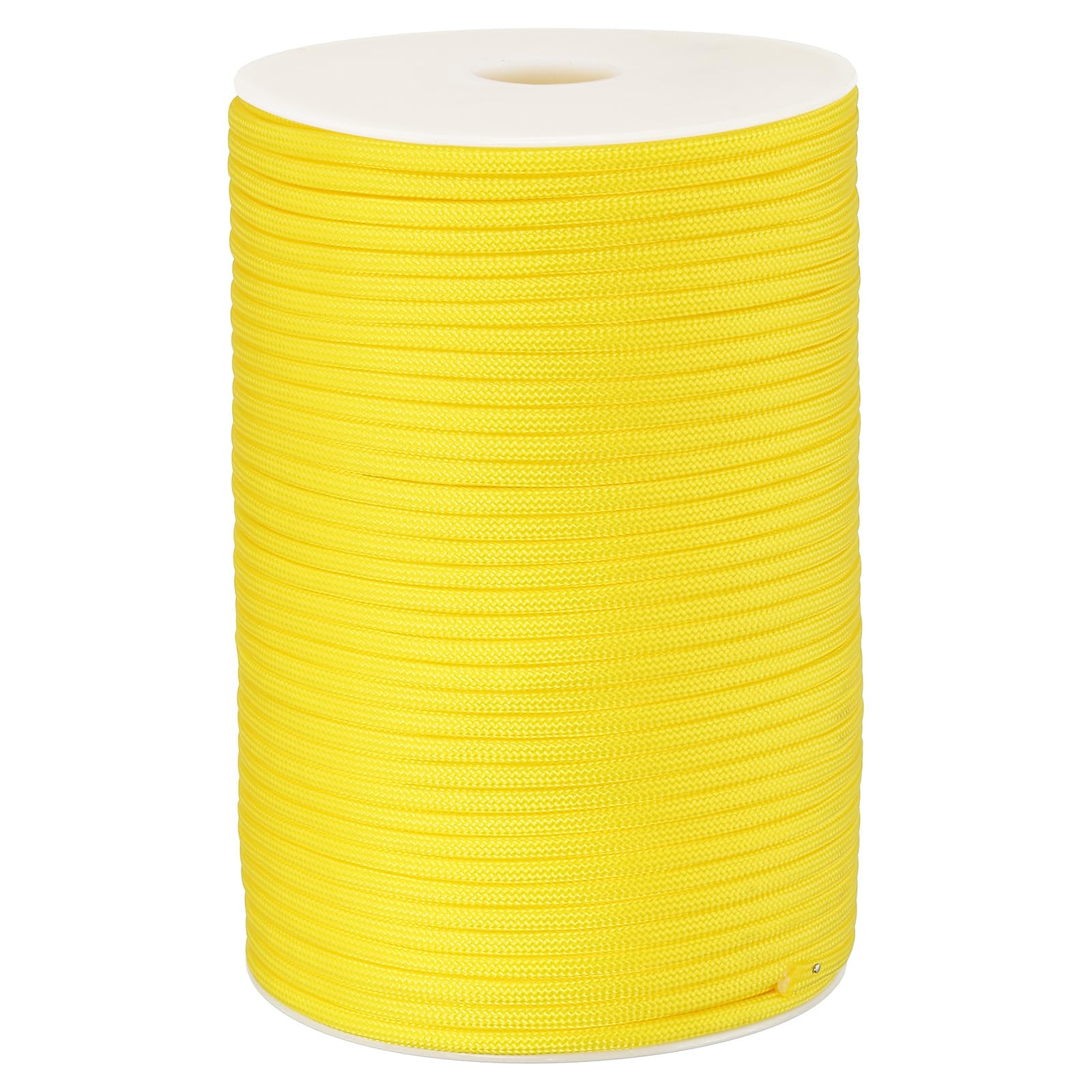 PATIKIL 328FT 550 Paracord, 7 Strand Parachutes Cord Spool 4mm Survival Strong Rope String for Camping Hiking Fishing, Yellow