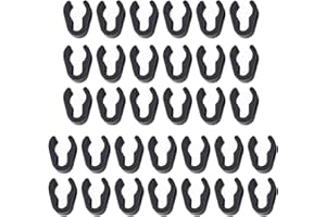 Microphone Stand Cable Clips, 32PCS ABS Plastic Cord Clamps for Boom Pole & Keyboard Stand, Wire Management Holders for Studi