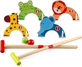 Wondertoys Wooden Animals Croquet Set for Children Educational Outdoor Toy view 1