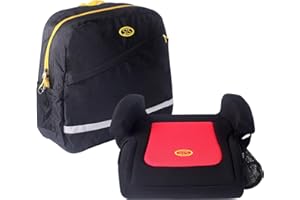 RIDESAFER One Size, Black, TravelSmarter Booster Seat, 1 LBS, Lightweight, Compact, Portable Booster Seat - Perfect for Travel and Everyday Child Safety