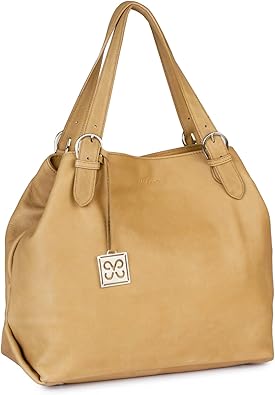camel leather tote