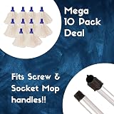 Avern Cleaning Exel Mop Heads Blue 10 Pack Big White Socket Fit view 3
