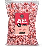 Peppermint Candy Starlight Mints - 5 Pounds Bulk Individually Wrapped - Classic Holiday Candies - 430 Pieces