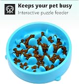 H&S Slow Feeder Dog Bowl - Gradual Feeding Bowl for Dogs Cats Puppies view 4