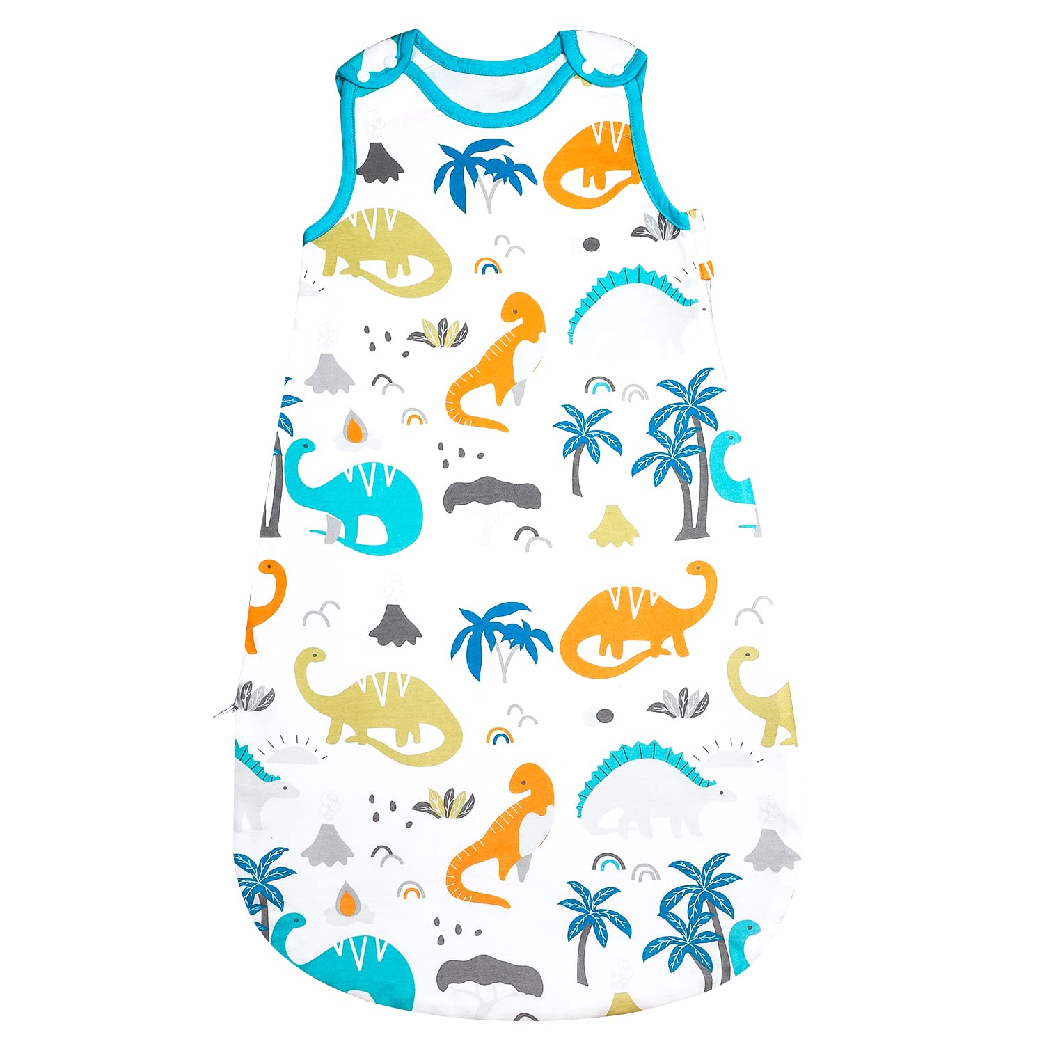 MOEMOE BABY 0.5 Tog Sleeping Bag Baby Sleeping Bag Summer Sleep Bag Toddler Sleeping Bag Cotton Sleep Sack Sleeveless Wearable Blanket,Dinasours,12-18 Month,L