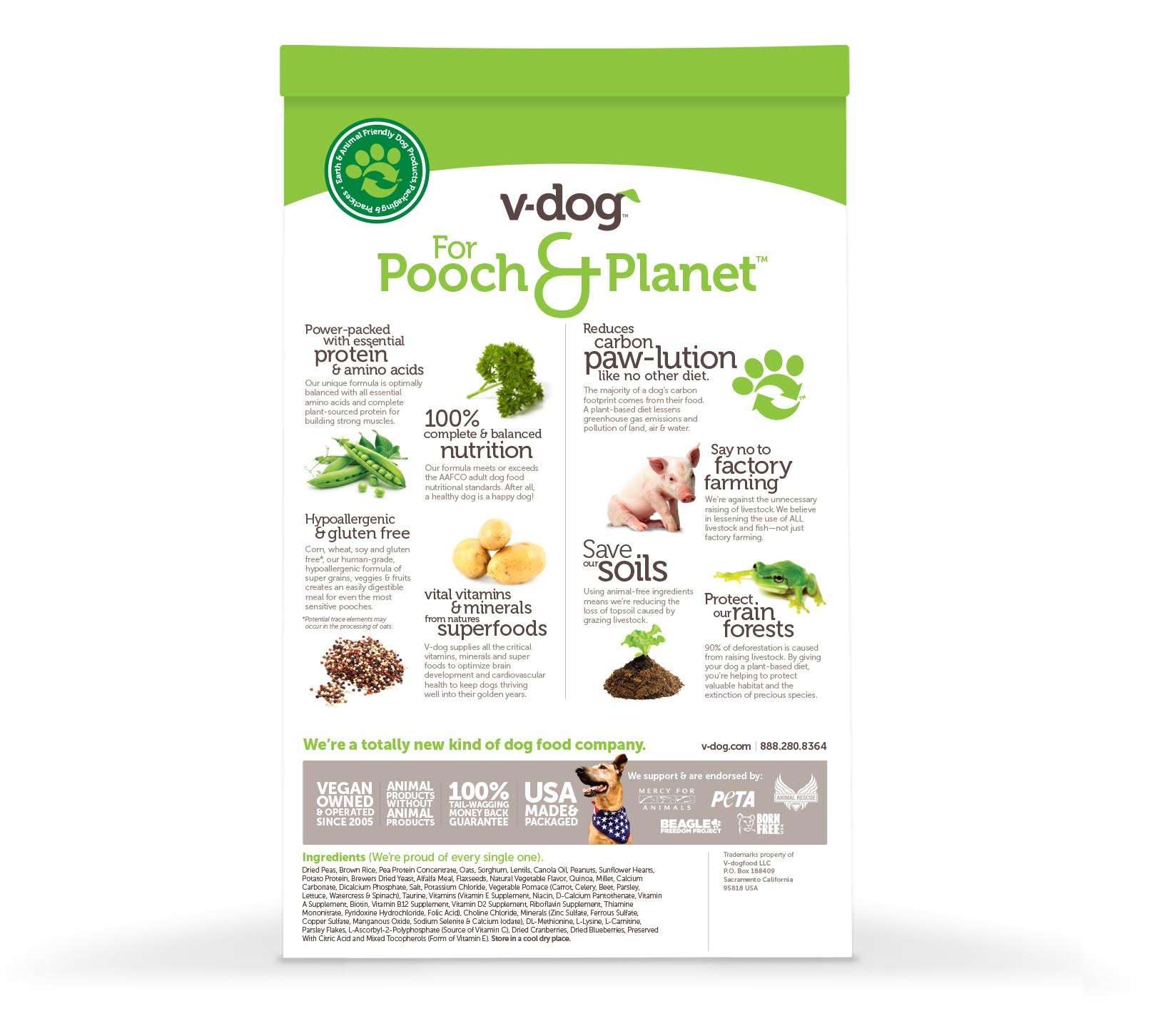 VDog Vegan Kibble Dry Dog Food, 20 lb eBay