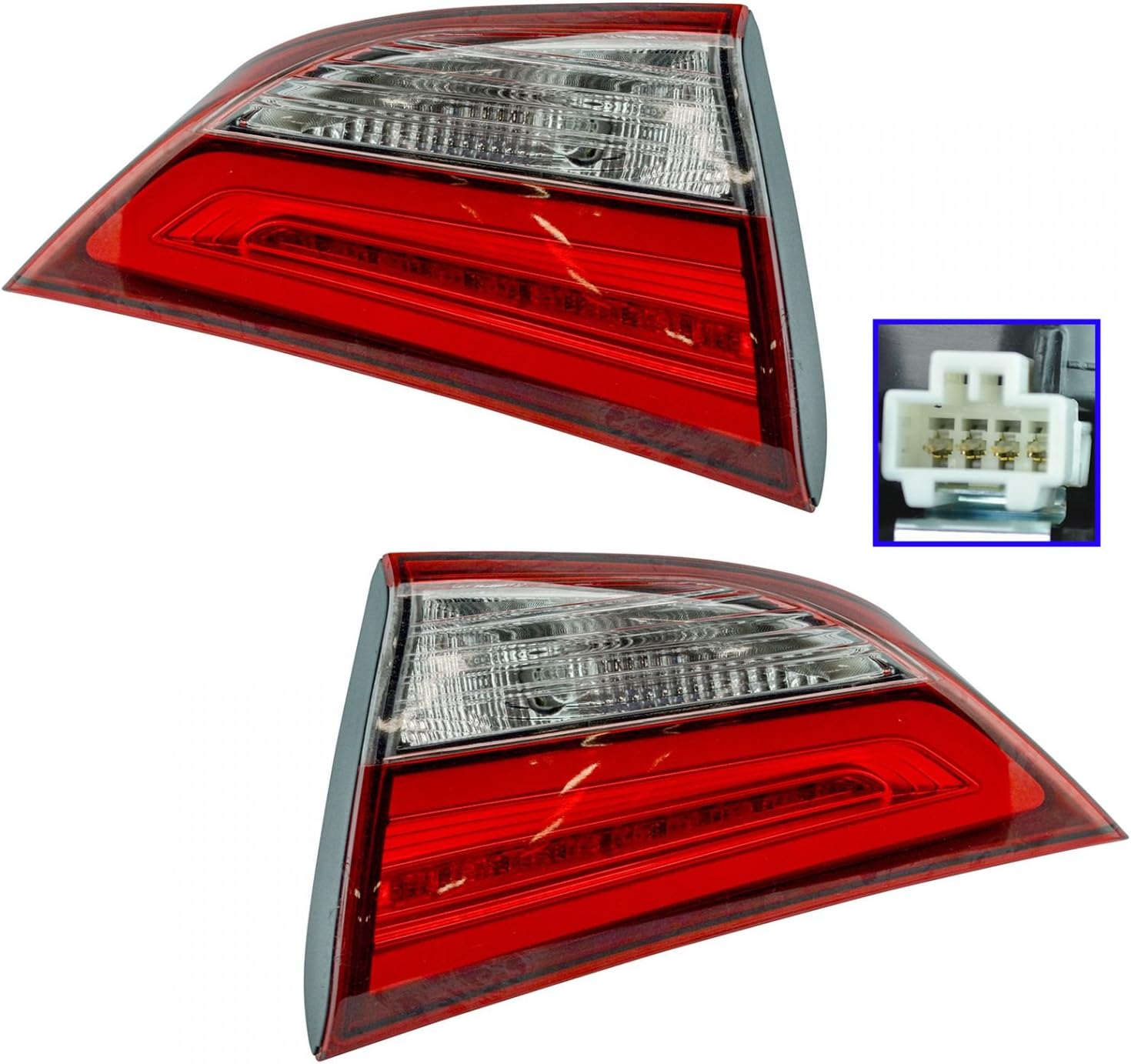 Inner Tail light Lamp Housing Assembly LH & RH Pair Set for