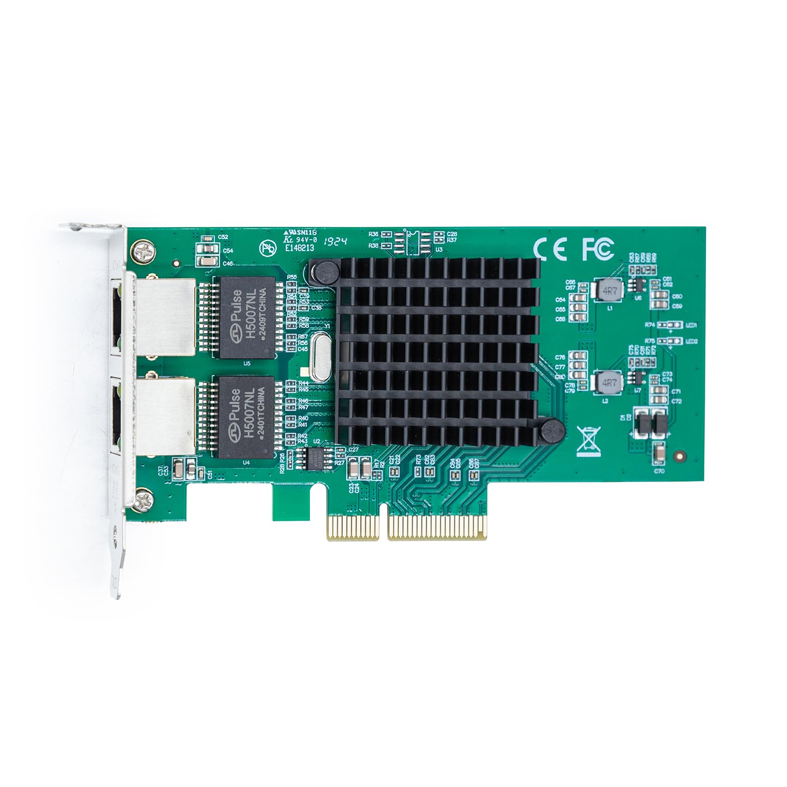 PCIe X1 Netzwerkkarte – Dual Gigabit Ethernet, Intel 82576 Chip, Für Server & Desktop