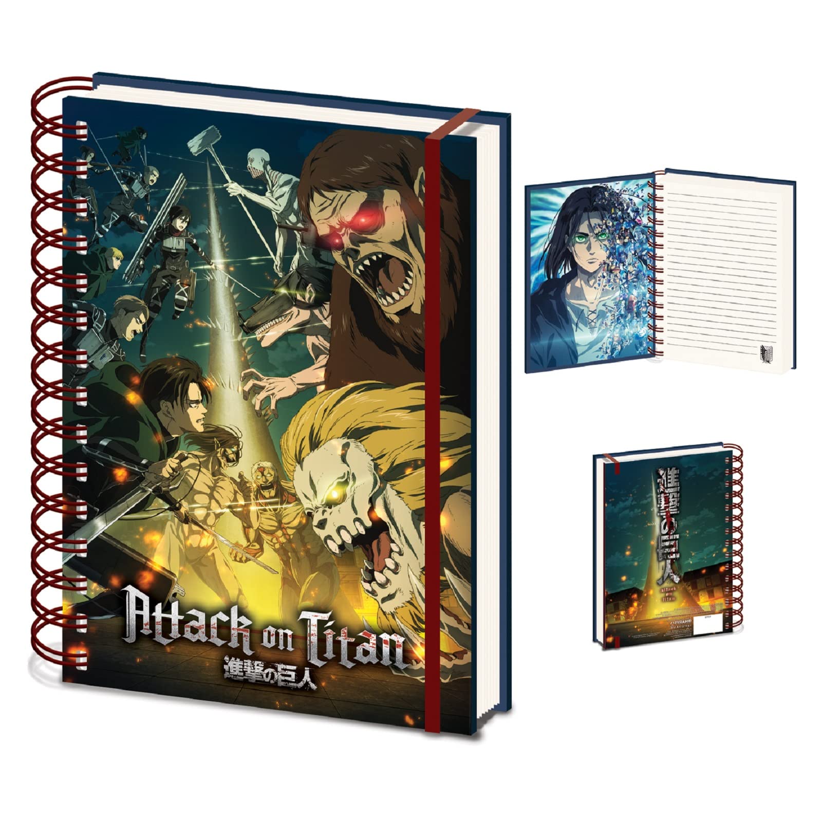 Attack On Titan Journal Notebook (Season 4 Design) Wiro Notebooks A5, Note Book and Notepads A5 - Official Attack On Titan Merch