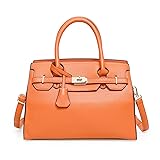 Womens Leather Satchel Bags 12.2 * 5.9 * 9.8in