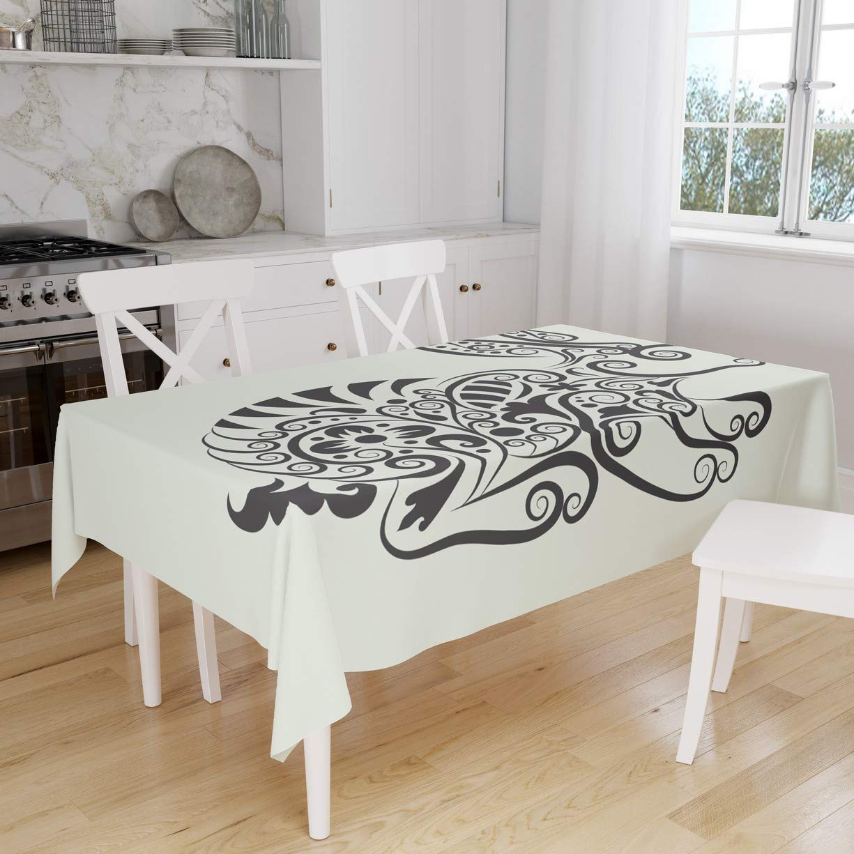 Bonamaison Kitchen Decoration, Tablecloth, 140cm x 160cm - Designed and Manufactured in Turkey