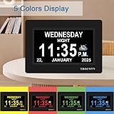 TROCOTN Dementia Clock 7-Inch Digital Calendar Clock with Auto-Dimming view 4