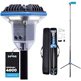 Devos LightRanger 4000 Commercial Grade Portable Work Light 4000 Lumen Rechargeable LED Telescoping Tripod for Outdoor, Sports, Events, Contractors, 100 ft Coverage, Bluetooth App Control, IP56