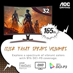 AOC CQ32G3SE 32" Curved Gaming Monitor 2K QHD