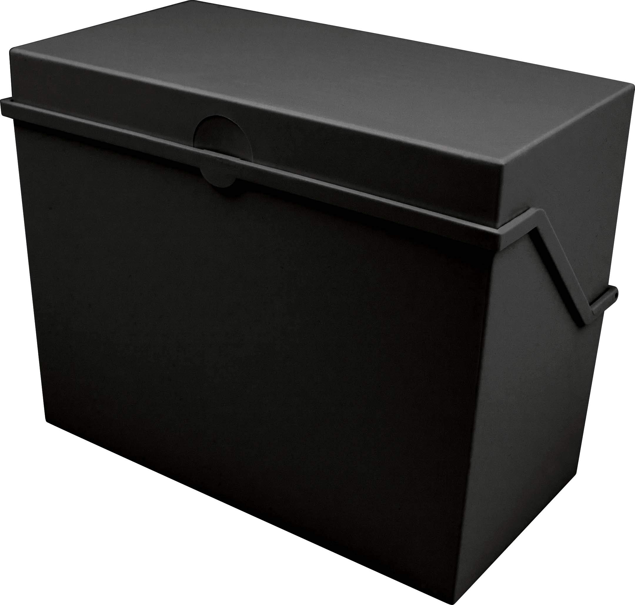 Helit Card File Box A5 Horizontal Black