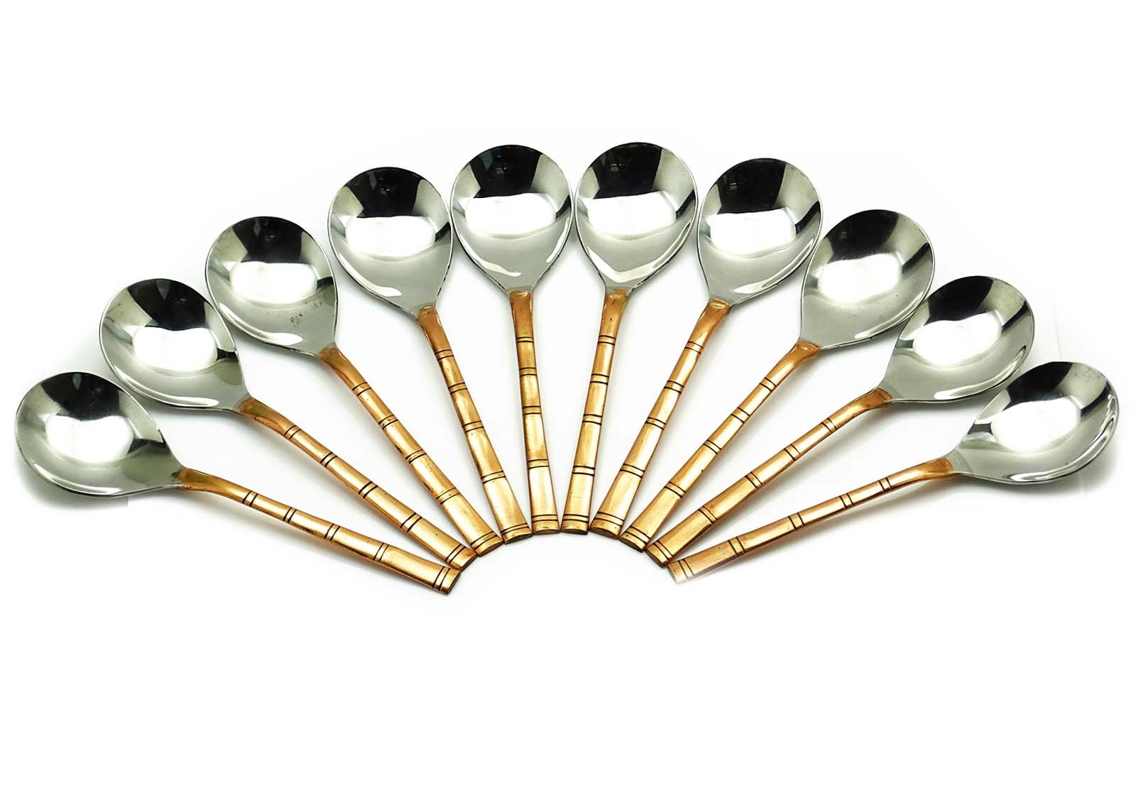 IBA Indianbeautifulart Indian Traditional Designed Serving Spoon Set Kitchenware Utensil Cutlery
