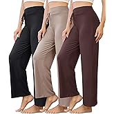 VALANDY Creamlush 3 Pack Women's Wide Leg Pants with Drawstring–Soft Comfy Lounge Pajama Pants Sleepwear