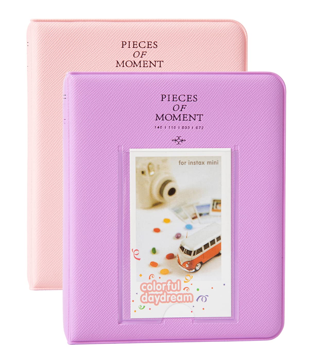 Polaroid Photo Albums,2Pcs Goodsnetic 64 Pockets Album for Fujifilm Instax Mini 7s 8 8+ 9 25 26 50s 70 90 Instant Camera Name Card,Photo Book for Polaroid PIC-300P/Z2300,Pink&Light Blue