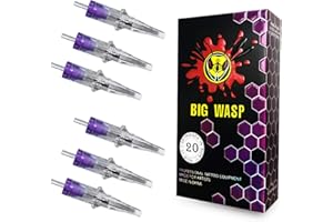 BIGWASP 4th Generation Premium Tattoo Needle Cartridges #12 Standard 9 Curved Magnum (9RM) 20Pcs