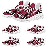 Custom Football Sneakers City Breathable Sport Slip-on Shoes Personalized Photo Name Number Gifts for Football Fans Men Women
