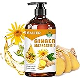 Ginger Massage Oil,Ginger Oil for Lymphatic Drainage,Massage Oil for Massage Therapy,﻿SPA Massage Oils,Relaxing Sore Muscle M