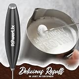 PowerLix Milk Frother Handheld Whisk 19000rpm Stainless Stand 15-20s view 5