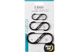 Nite Ize SB234-03-01 S-Biner Black, 3-Pack