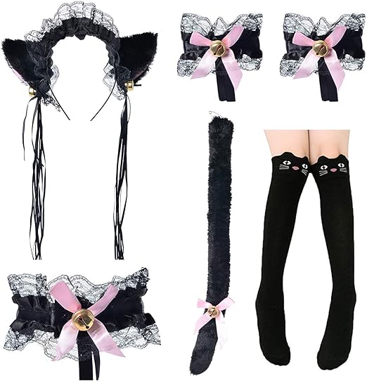 Amazon Com Cute Cat Cosplay Costume Anime Maid Lolita Ears