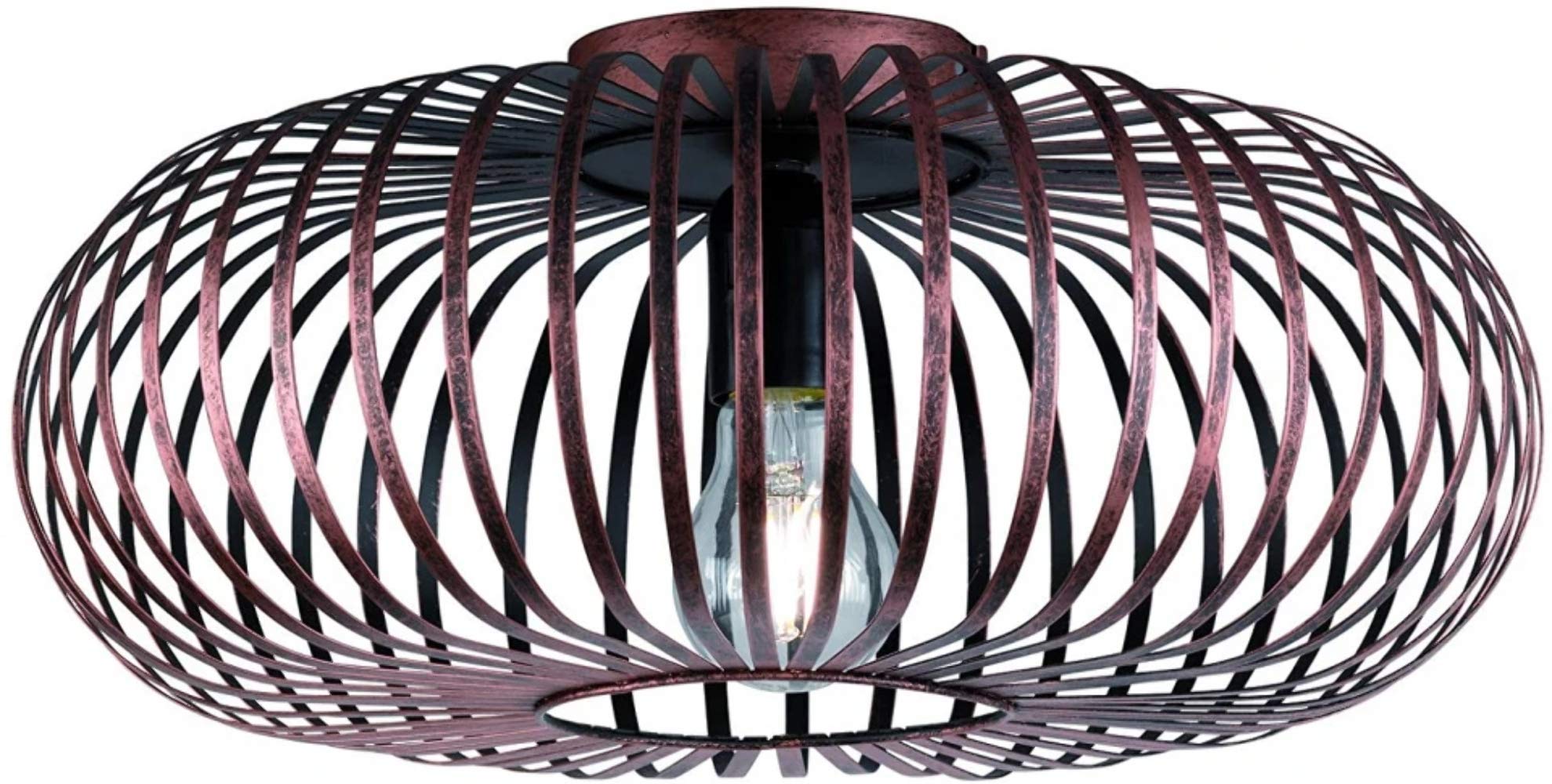 Trio Leuchten Johann 606900162 Ceiling Light Metal Antique Copper Colour Excl. 1x E27