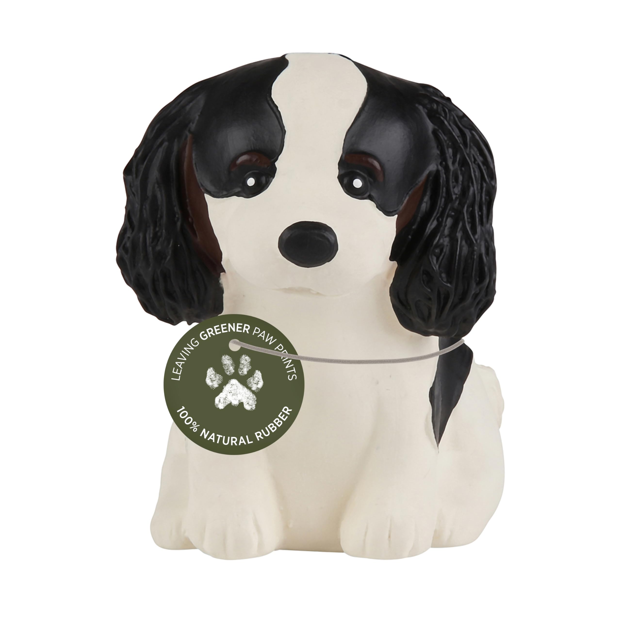 Hevea Cavalier King Charles Breed Collection Dog Chew Toy - Natural Rubber Teething Toy for Puppies, Small, Medium and Large Dogs - Sore Gum Relief & Keeps Dogs Busy
