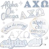 Desert Cactus Alpha Chi Omega Sorority Sticker Decal (Marble) | Officially Licensed AXO Vinyl for Laptop, Water Bottler, Cars and Scrapbook, Merch