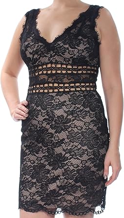 xscape black lace dress
