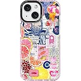 ChiCaseVer for iPhone 14 Case,Expressive Y2K Citrus Coastal Sea Vintage Collage Design Blue Art Trendy Pattern Aesthetics Style,Military-Grade Drop Protection with Camera Lens Guard for Women Girls