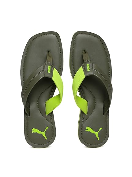 Puma green flip flops Clearance