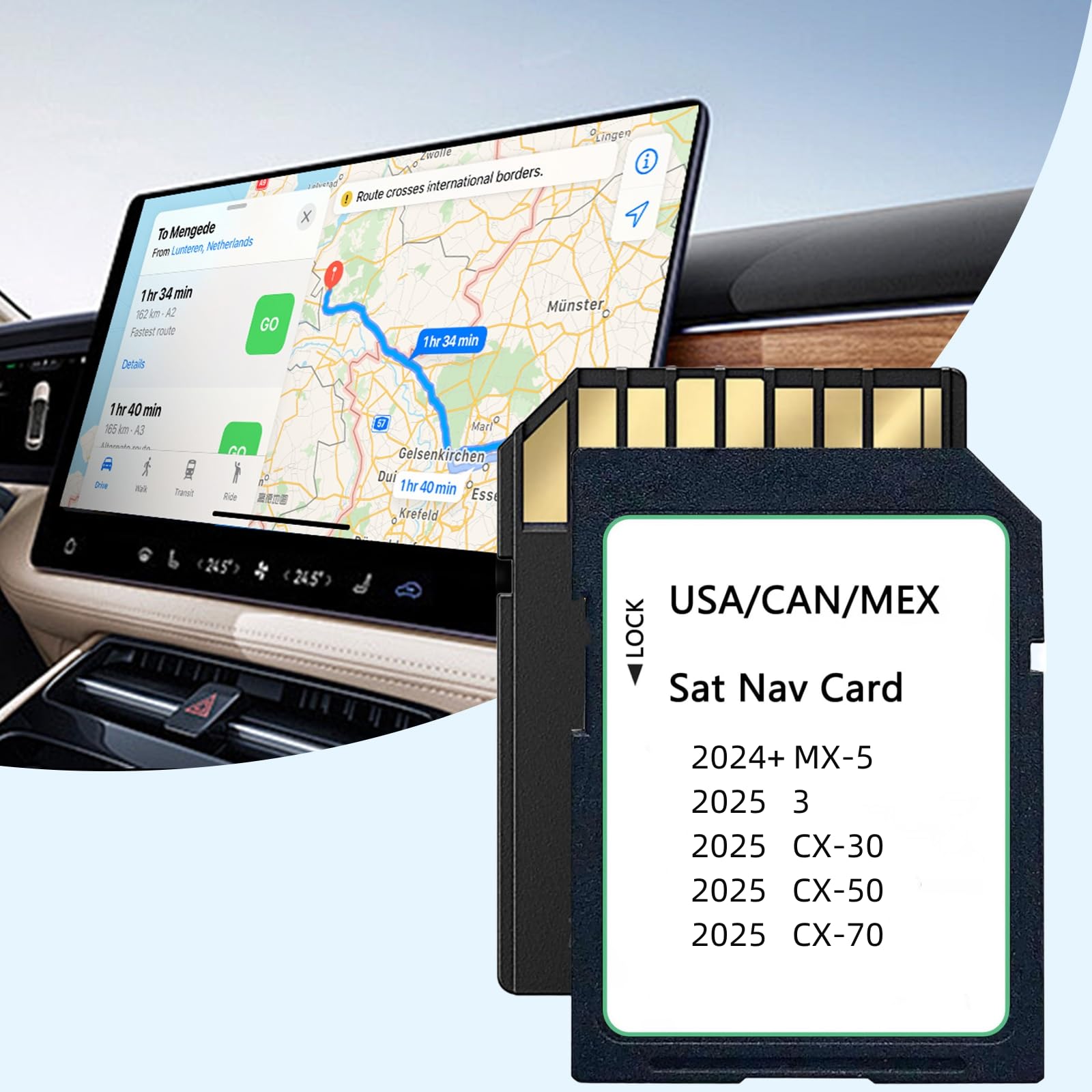 Photo 1 of 2025 Upgraded Navigation SD Card Map Compatible with 2024+ MX-5, 2025 3/ CX-30, 2025 CX-50 / CX-70 KR9D 66 EZ1, Latest Version Navigation SD Card Map USA/CAN/MX KR9D66EZ1