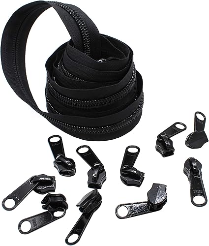 Amazon Ykk ヤード当たり2つのスライダーと 10ジッパーコイルチェーン たくさんの色 5ヤードのロットで販売 サイズ5 サイズ8 10スライダー黒 のための私達の他のリストを参照してください 5ヤード ブラック ファスナー 通販