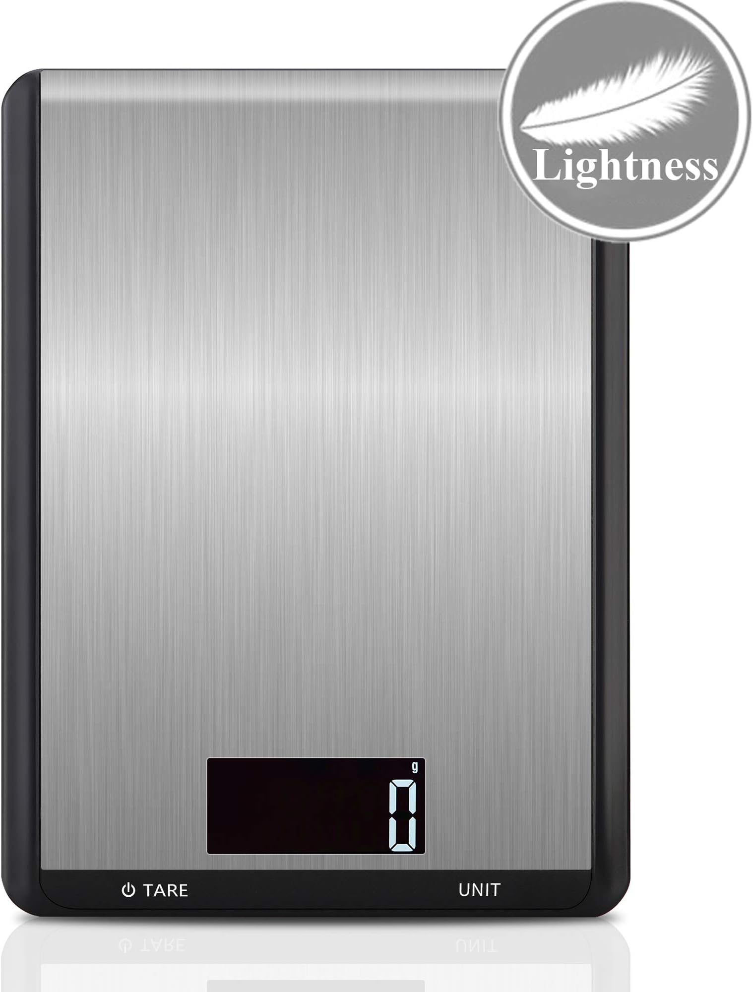 BMIETE Lightweight Digital Kitchen Scale,Multifuction Food Scale LCD display, 22lb,10kg,(Batteries included)