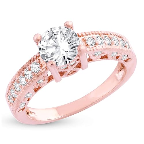 Appealing Band Solitaire Gold Plated Ring for Women