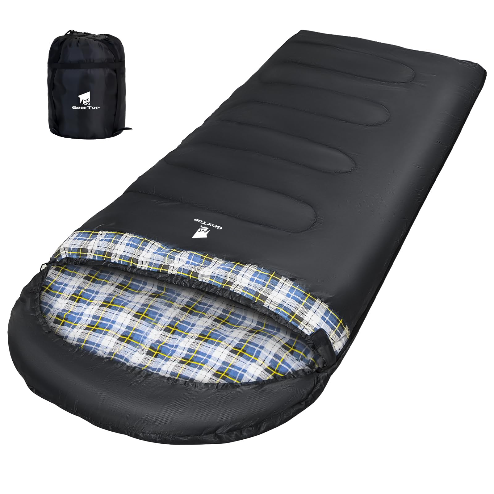 Photo 1 of GEERTOP Portable Sleeping Bag for Camping Lightweight 3 Season Warm & Cold Weather Big & Tall Camp Sleeping Bags for Adults Outdoor Backpacking Hiking Hunting Travel