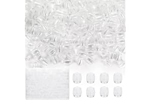 DoDoBeads 160 pcs 11x12mm Large Hole Hair Beads, Clear Jumbo Pony Beads for Braids, Big Acrylic Supplies for Crafts