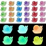 TindoBewan 50 PCS Glow in The Dark Mini Resin Snail