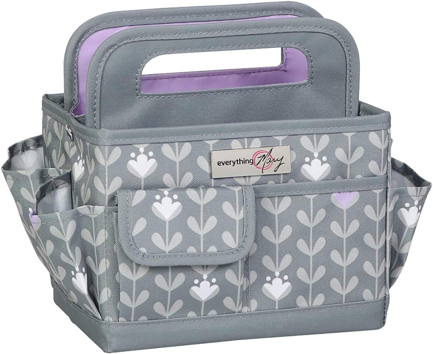 Everything Mary Collapsible Craft Caddy, Purple - Art Storage for Supplies & Crafts - Supply Organizers Tote for School Classroom, Office, and Home - Organization for Makeup & Nurses