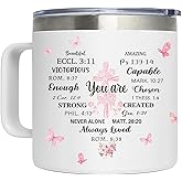 WWHSAI Christian Gifts for Women - You Are Gifts Baptism Tumbler - Inspirational Religious Birthday Presents for Women - Catholic Spiritual Faith Bible Verse Presents Coffee Cup for Girl 14oz
