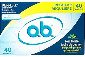 o.b. Pro Comfort Applicator Free Digital Tampons, Regular Absorbancy, 40 Count (Pack of 1)